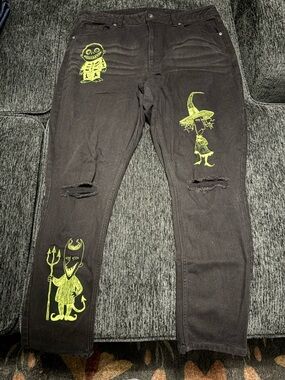 Her Universe The Nightmare Before Christmas Glow-In-The-Dark Mom Jeans